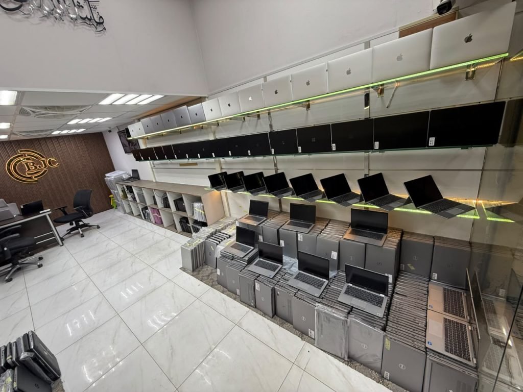 Renewed laptops on the Laptop Factory workshop floor in Sharjah