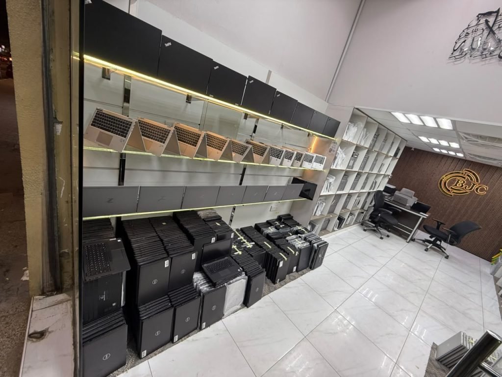 Renewed laptops on the Laptop Factory workshop floor in Sharjah