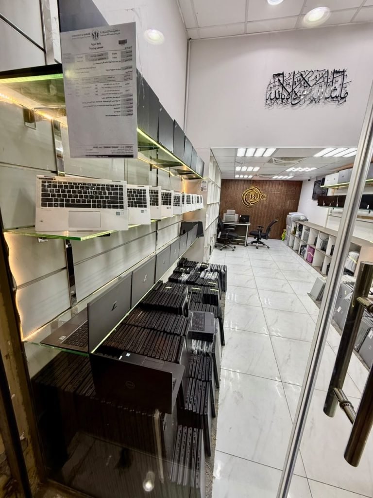 Renewed laptops on the Laptop Factory workshop floor in Sharjah